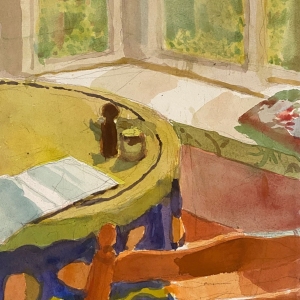 Study for Interior with Window Seat