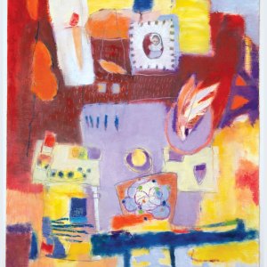 Lavender Table and Portrait