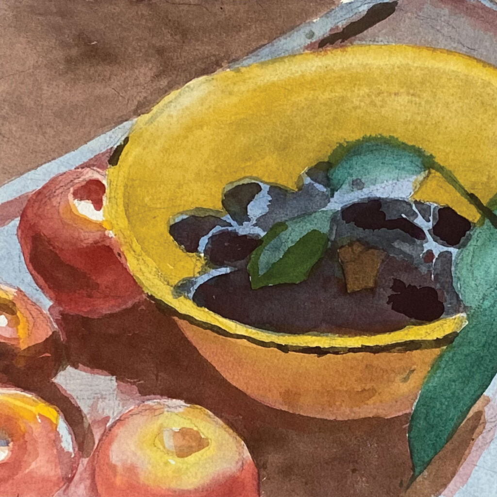 David Rohn's lovely domestic still life watercolors are featured in 