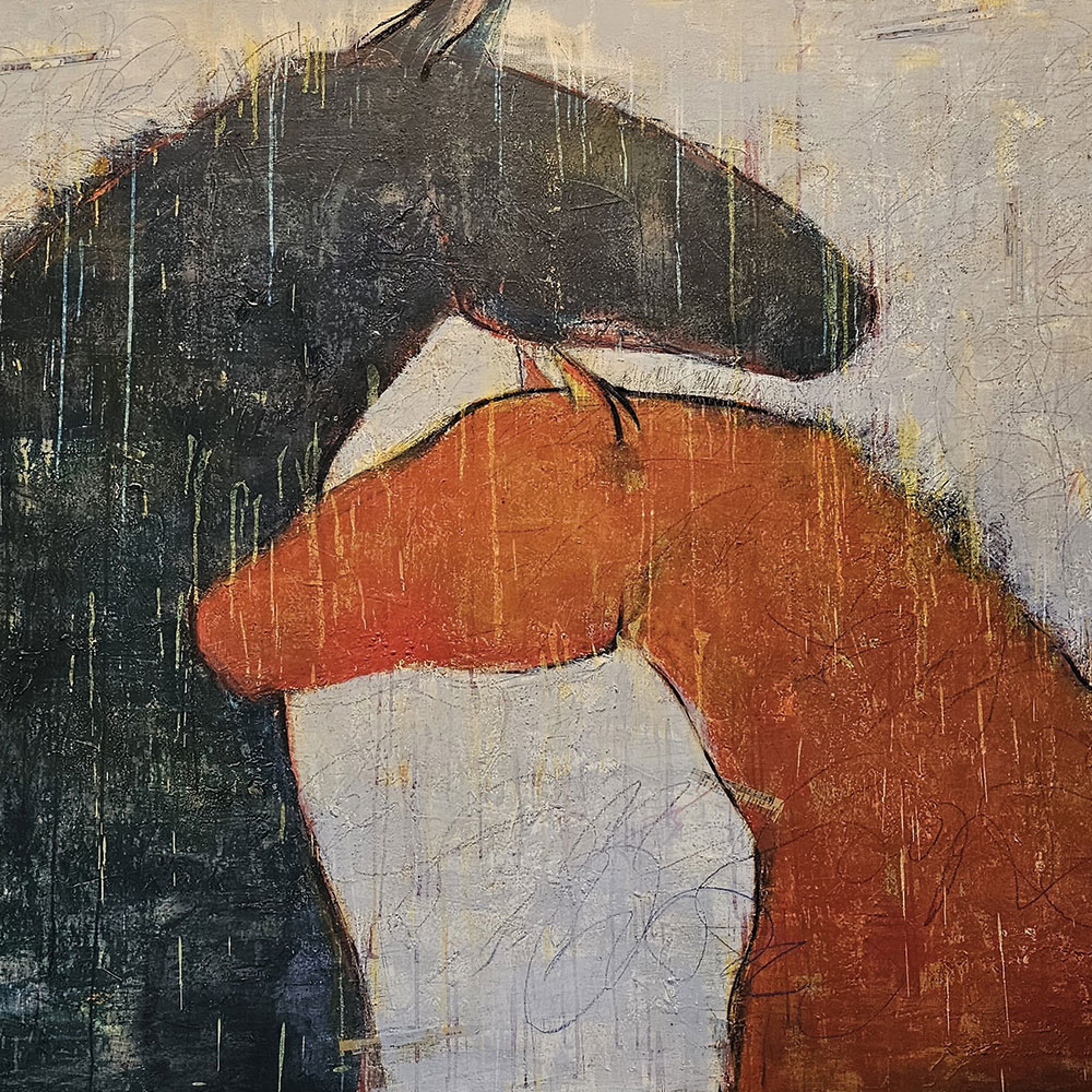 Jessie Pollock's newest painting, 