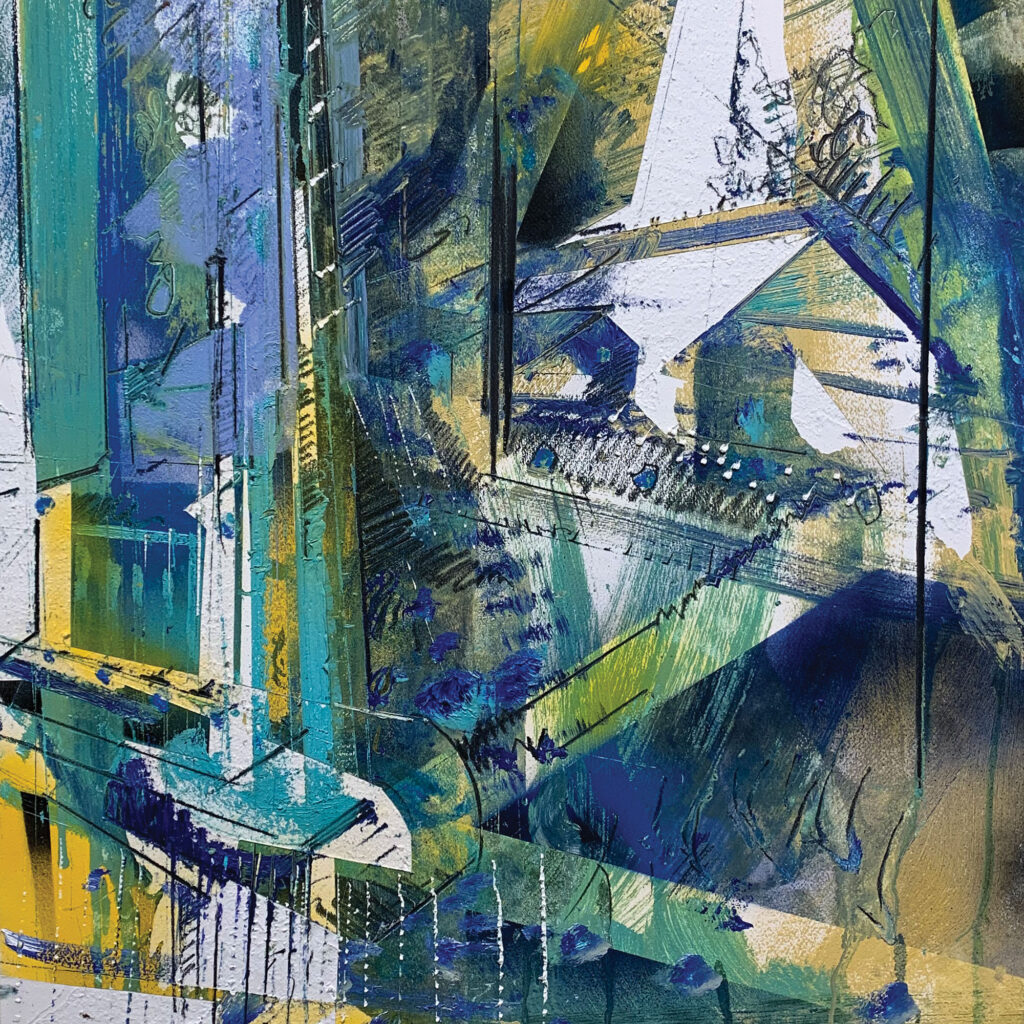 David Brewster's energetic new abstract landscapes are featured in 
